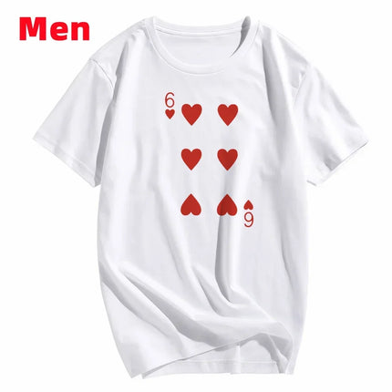 Heart Deck of Cards Party Costume Group Costume T-Shirts Poker Outfit Bridge Cards Women&Men Matching Playing Cards for Casino