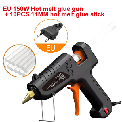 150W 100W Hot Melt Glue Gun 11mm Glue Sticks Industrial DIY Electrothermal Glue Gun Heat Temperature Electric Repair Tools