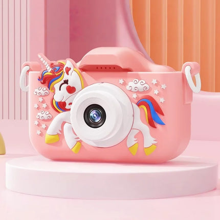 Cute Children Camera 1080P HD Toddler Digital Video Camera 2.0-inch Kids Camera with Silicone Cases Toys for Christmas Gift Children's Day Gift Birthday Gift