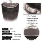 13x4 Lace Frontal / 16inches / Free Part