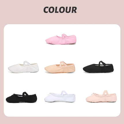 Women Ballet Shoes Girls Dance Slippers Split Sole Gymnastics Yoga Dancing Shoes Canvas Children Adult Ballerina Shoes