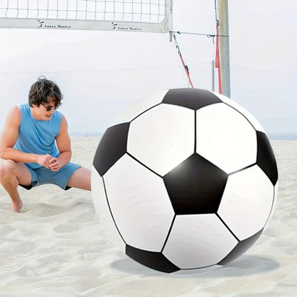 Giant 27.6" Inflatable Soccer Ball - Durable PVC, Perfect for Family Fun, Parties, Outdoor Activities & Beach Play
