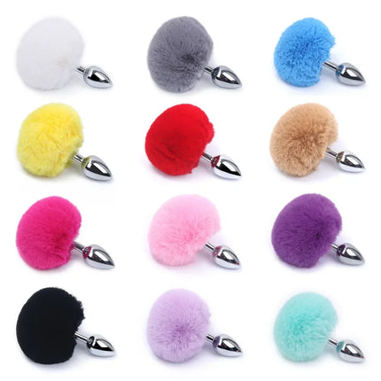 1Pc BDSM Rabbit Fox Dog Tail Anal Plug Animal Tail Butt Plug Role-playing Sex Games Sex Products Men Women Couple Adult Sex Toys