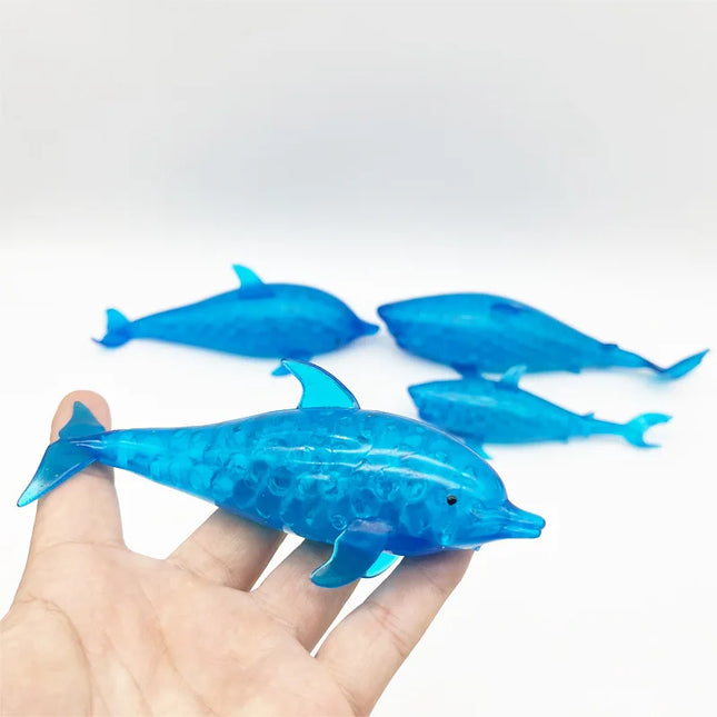 Squishy Shark Stress Balls, Dolphin Squeeze Ball, Stretchy Stress Squish Ball, Sea Animal Squeeze Squishy Toys for Kids Adults
