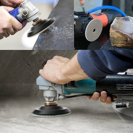Top！1-20Pcs 3/4/5/6/7Inch Diamond Polishing Pads Wet/Dry Flexible Pads For Granite Stone Concrete Marble Sanding Grinding Discs