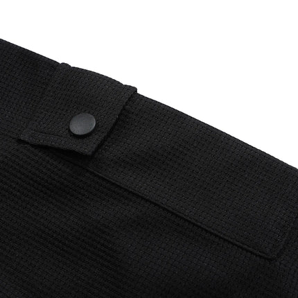 Men's New  Button Henley neck Shirt Long Sleeve Casual Button Solid color T-Shirt Fashion Waffle Cotton Fake two-piece T-Shirt