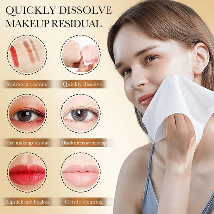 Rice Plasma Makeup Remover Capsules Essential Oil Deep Pore Cleansing Mild Non-Irritating Dissolving Makeup Remover Oil