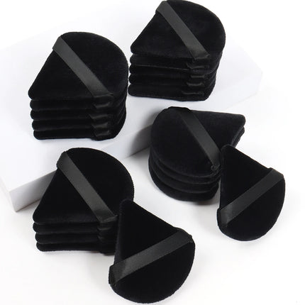 Black Triangle Powder Puff Facial Makeup Sponge Soft Velvet Cosmetics Puff Mixer Beauty Foundation Make-Up Sponge Makeup Access