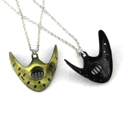 Movie Jewelry The Silence of The Lambs Mask Hannibal Lecter Keychain Pendant Necklace Jewelry Gifts Unisex Accessories