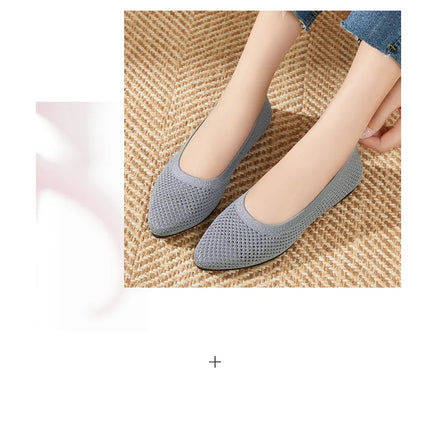 2025 Spring Breathable Mesh Flats Shoes for Women Comfortable Slip on Casual Shoes Woman Lightweight Soft Bottom Loafers