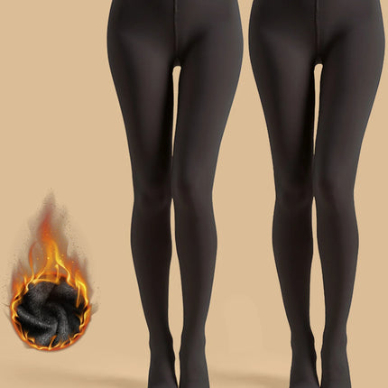1/2 set of women's opaque fleece warm tight pants, fashionable high elasticity bottom pantyhose
