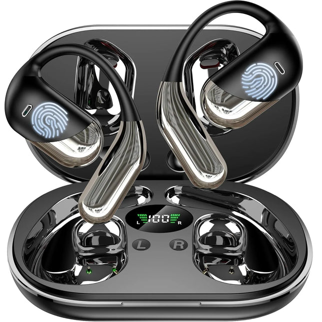 144 Languages AI Translation Earbuds,Bluetooth 5.4 Headphones Translator,Smart Mode Touch Screen Real-Time Earphones Fit Work