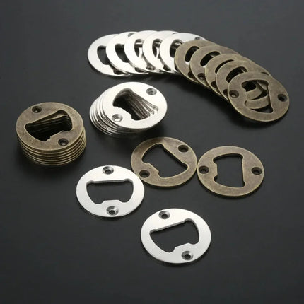 Bottle Opener Insert w/screw 40mm Round Iron Corn Beer Open Antique Bronze Silver fit for Bar/Home/Restaurant/Kitchen/Pub