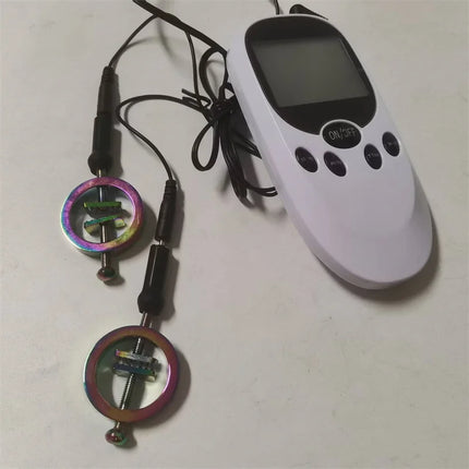Metal Nipples Clips Labium Clamps Clitoris Stimulation Electric Shock Breast Sucker Sex Toys for Women Men Couples Flirting Game