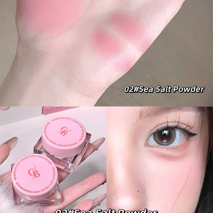 Gegebear Soft Blush Cream Tender and Multi-color Korean Style Contouring Lip Gloss Multi-purpose Rouge Cream
