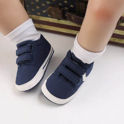 Newborn Baby Boys Girls Classic Sports Sneakers Canvas First Walkers Soft Sole Anti-Slip Comfortable Infant Toddler Shoes