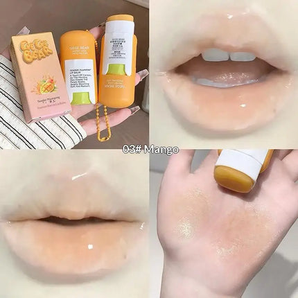 [MP]Gege bear 8.2g Large Capacity Lip Balm Keychain Pendant Hydrating & Moisturizing Lip Care As Lipstick Base & Accessory