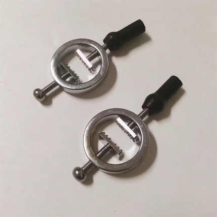 Metal Nipples Clamps Electric Shock Breast Stimulation Massage Clitoris Labia Labium Clips Adult Games Sex Toys for Women Men