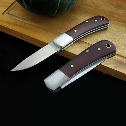 New Outdoor Foldable Wooden Fruit Knife for Home Kitchen, Portable Peeler for Fruits and Vegetables, Compact Travel Fruit Peeler