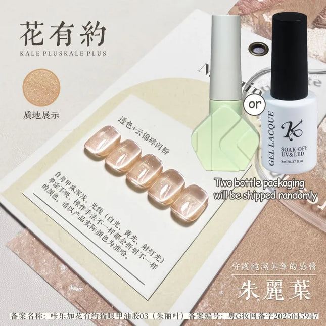 Flower Ice Transparent Nail Polish Gel Crystal Translucent Color Cat Eye Gel Magnetic UV Nail Polish Gel Semi-permanent Varnish