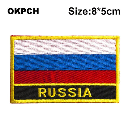 Dominican Rep. Flag Embroidery Patches Iron on Saw on Transfer patches Sewing Applications for Clothes in Home&Garden