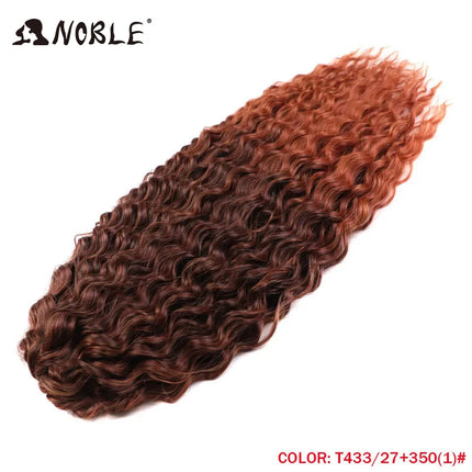 Noble 24Inch 300g Crochet Hair Curl Hair Water Wave Ombre Blonde Twist Crochet Hair Braid Hair Deep Wave Braiding Hair Extension