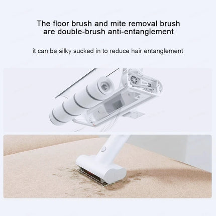 MIJIA Wireless Vacuum Cleaner 3,Green Searchlight 260AW Suction,110000 RPM,90min Runtime,Cordless Handheld Vacuum Cleaner