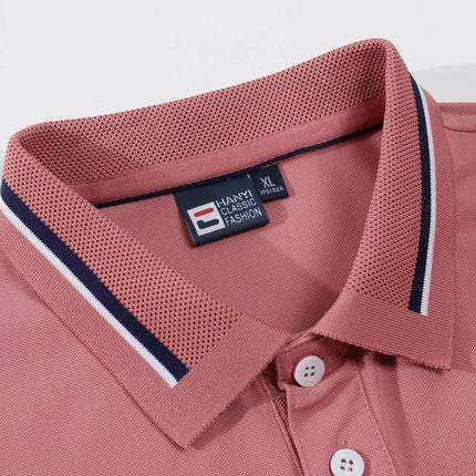 Embroidered LONSDALE New Summer Polo Shirt Men Hot High Quality Men's Short Sleeve Top Business Casual Polo-shirt for Men
