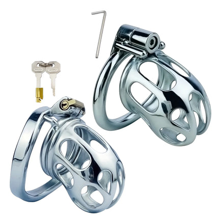 FRRK Steath Lock Steel Chastity Belt, Hex Screw Lock Cock Cage, Male SM Chastity Device Bound To Prevent Cheating Adult Men Gay