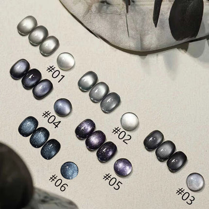 MIANEL 93A 10ML 2025 New Black Gem Cat Eye Gel Polish Whitening Dark-Style Edgy Nail Polish with Glass Beads Nail Art