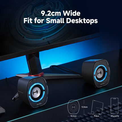 Edifier Hecate G1000 II Computer Speakers Bluetooth V5.4 PC Speaker USB-C USB-A 3.5mm Inputs RGB Lighting Effects 4W RMS