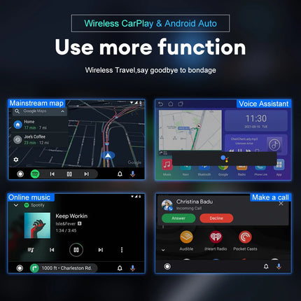 Acodo Wired to Wireless CarPlay Adapter Android Auto Smart Dongle Mini Box Plug And Play Bluetooth Connectivity USB Interface