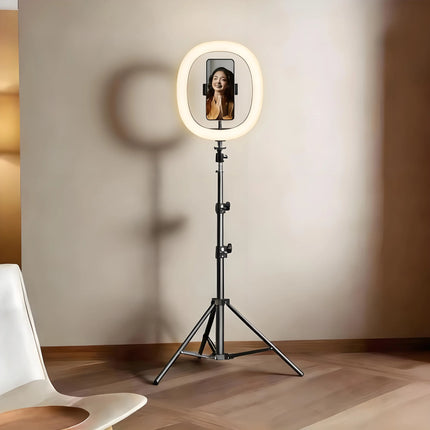 12-inch Foldable LED Ring Light With 110cm Tripod Stand , Adjustable 3 Light Modes CRI95+ for Photography,  Live Stream, Makeup