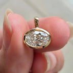 Gold Pendant / 2Carat-7x9mm