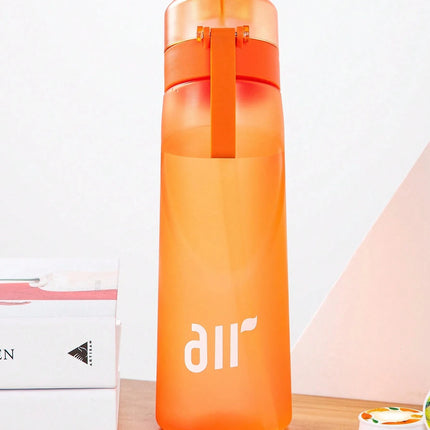 1pc Air Water Bottle With 1pc Random Flavor Pods Portable Transparent With Straw Leak Proof Suitable for Outdoor Sports