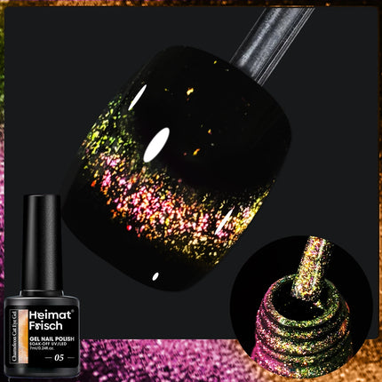 7ML Holographic Glitter Cat Eye Easter Gel Polish, Magic Spell Soak-off LED Gel Nail Polish