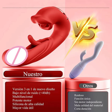 Telescopic Rotating Vibrators Tongue Licking Dildo Female Clitoris Stimultor Finger Flapping Vagin Massager Masturbator Sex Toys