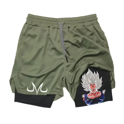 2026 Summer Anime Dragon Ball Son Goku Shorts Men Double Layer Sports Short Pants Digital Printing Sportswear Breathable Beach