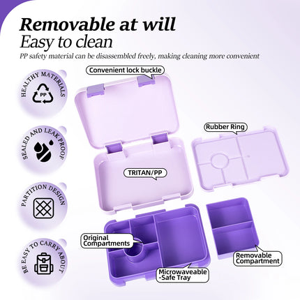 Adorable Kids Lunch Box Student Microwave Safe Travel Bento Box Halloween Container Portable Leak Proof Fruit Salad Bento Box