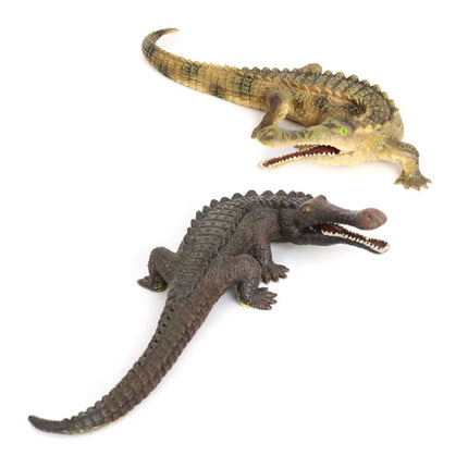 White/Brown/Green Realistic Crocodile Action Figures Solid Simulation Animals Model Decoration Toys For Children Christmas Gifts