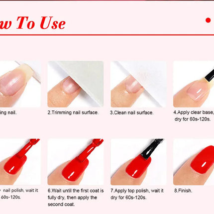 LILYCUTE 7ml Water-Based Nail Polish Pink Gittler Color Long Lasting Quick Drying No Need of Lamp to Cure Nail Supplies For Nail