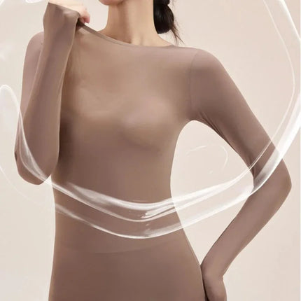 2025 Winter Women Thermal Underwear Seamless Comfortable Long Sleeve Thermal Underwear Ultra-thin Autumn Clothes Pants Base Set