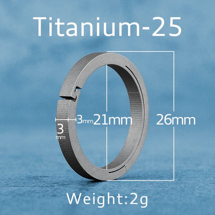 Black Titanium Keyring Car Men Flat Key Chain Rings Holder Lightweight EDC ARC Keychain Buckle for Accessories Gadgets Wholesale