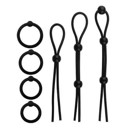 Penis Ring Rope Adjustable Sex Toys for Adults Men Silicone Ejaculation Delay Male Cockring