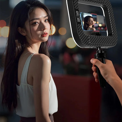 Roreta New Handheld Ring LED Rechargeable Portable Mobile Phone Live Broadcast Photography Desktop Rabbit Cage Selfie fill Light