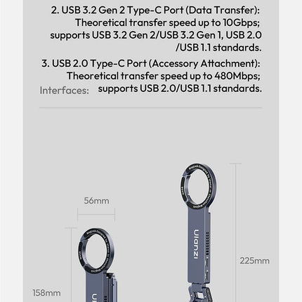 Ulanzi MA58 SSD Enclosure & MagLock Phone Stand Tripod 2 in 1 for iPhone 17 Travel Vlog Tiktok Live Streaming Phone Accessories