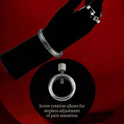 1set Ring handcuffs Stainless steel ring Wrist cuff Screw adjustment BDSM Bondage sex toy adult pleasure sex toys sexual wellnes