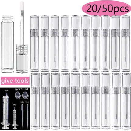 20/50pcs Empty Lip Gloss Tube Plastic Make up Lip Gloss Containers Cosmetic Tube Refillable Bottle