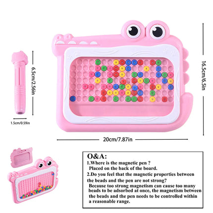 New Kids Magnetic Beads Doodle Board with Puzzle Pen  Drawing Toys  for Children 3-8 yearsMontessori Game Education Gift
