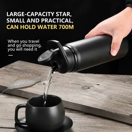 15PCS Portable Stainless Steel Bicycle Water Bottle Straight Drinking Outdoors Sports Travel Kettle Metal Water Bottle